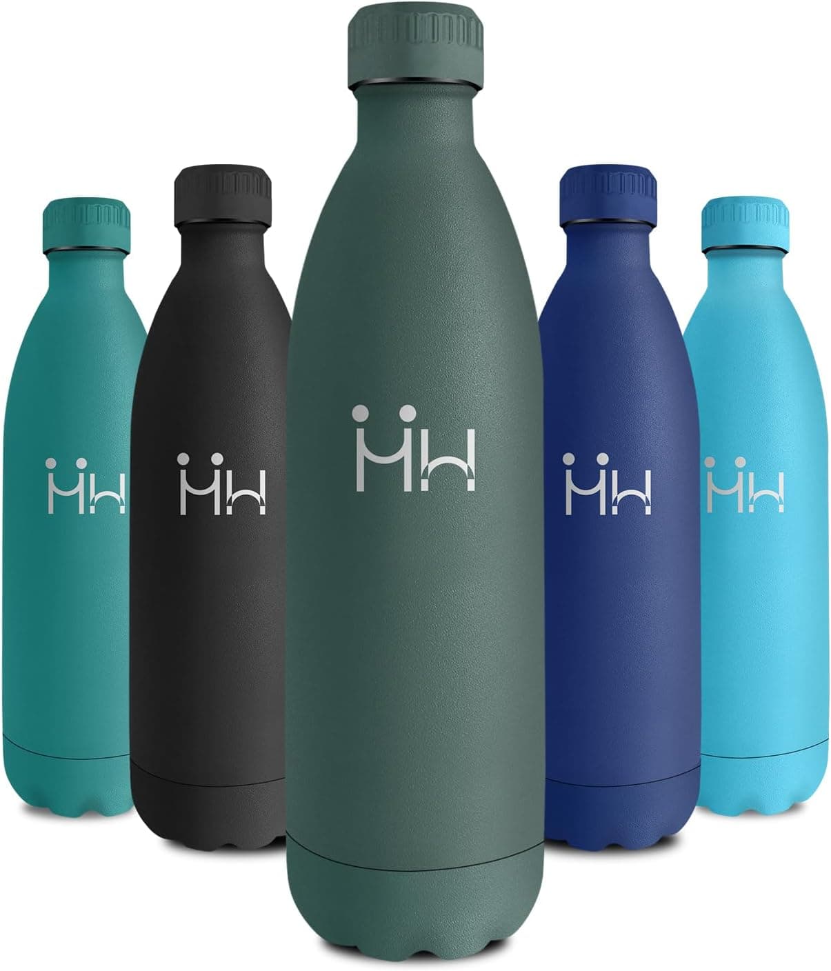 Garrafa térmica 1 l, garrafa térmica de água sem BPA, reutilizável, cantil de aço inoxidável, garrafa de água com parede dupla, garrafa térmica para escola, escritório, campismo, viagens, crianças