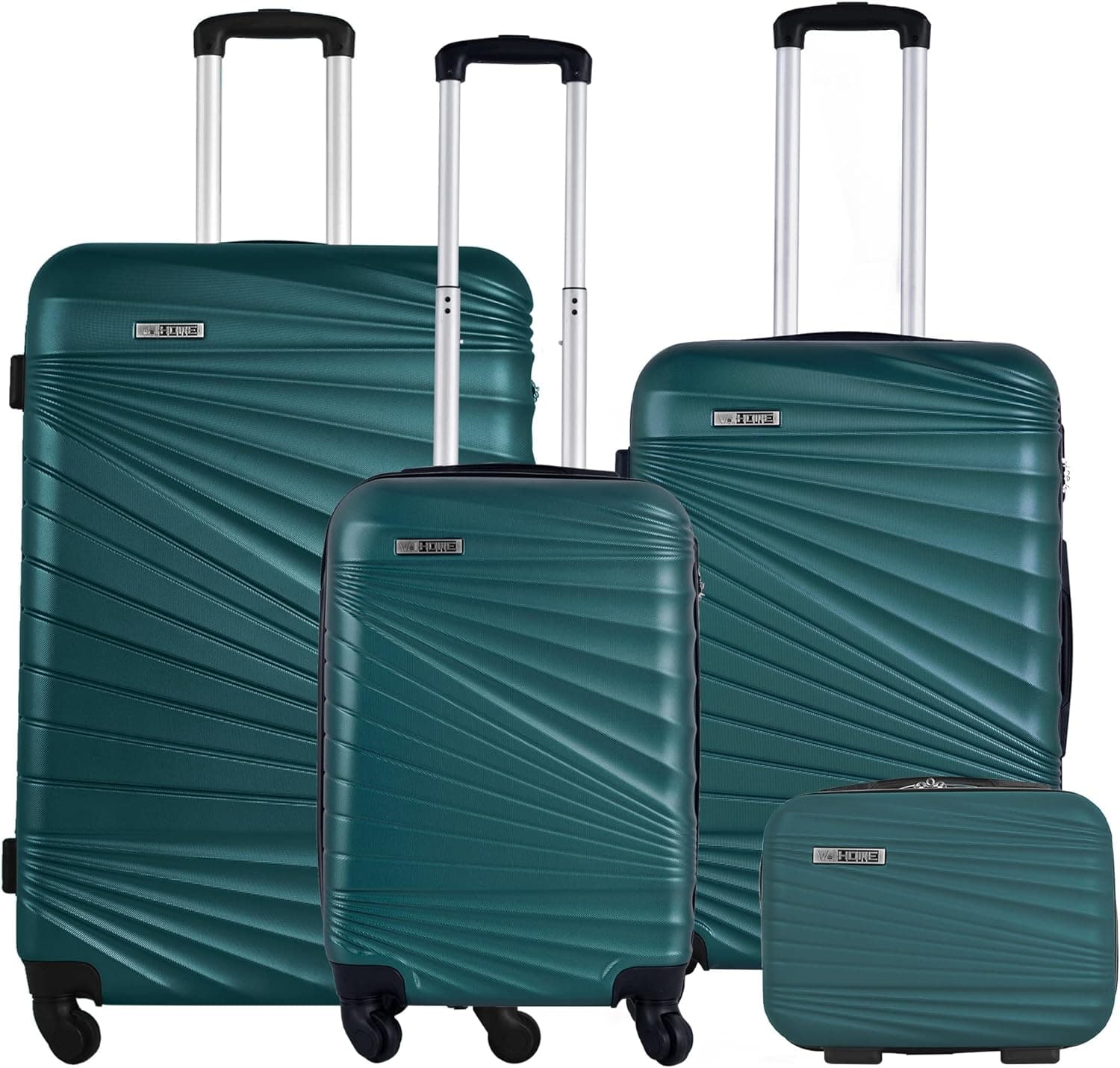 WELL HOME MOBILIARIO & DECORACIÓN Conjunto de 4 malas de cabine, 56 cm, média, 66 cm/Grande 76 cm/Neceser 23 cm
