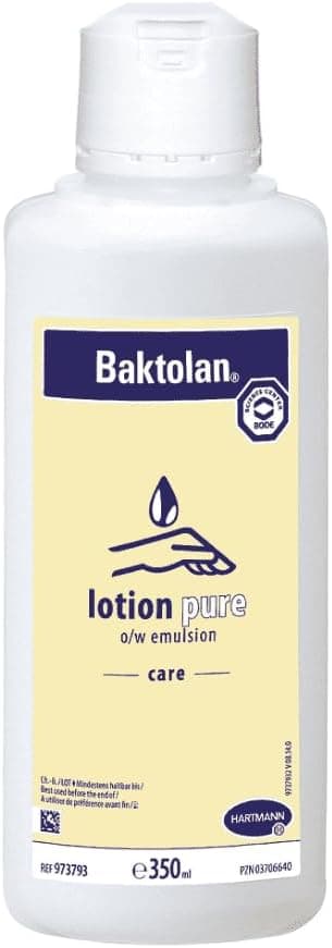 Baktolan loção pura: loção hidratante e sem perfume para pele normal, 350 ml
