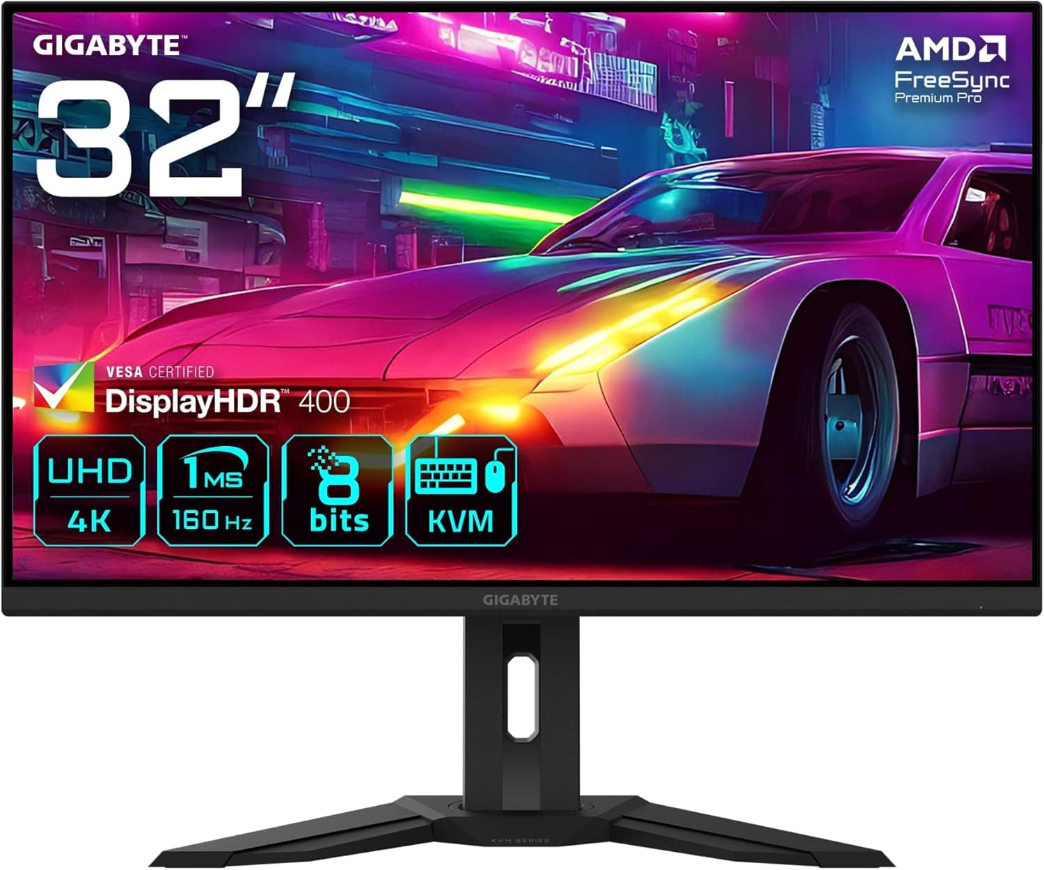 Gigabyte M32UP Monitor de jogos UHD de 31,5", 3840 x 2160, 160 Hz, 1 ms, 350 CD/m², AMD FreeSync Premium Pro, DisplayHDR 400, HDMI 2.1, Displayport 1.4