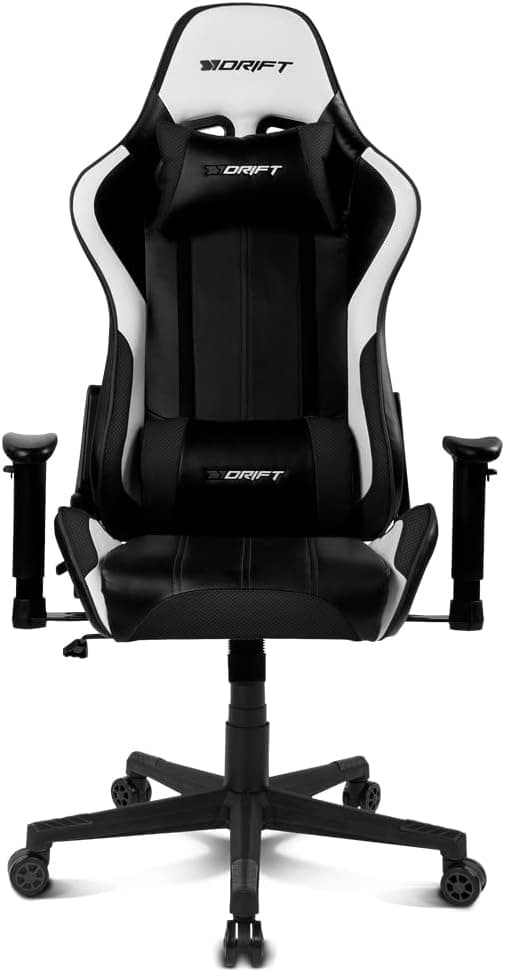 Drift Gaming DR175 | Cadeira gaming profissional com apoios de braços ajustáveis e almofadas lombar e cervical