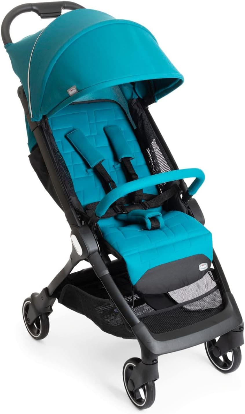 Chicco WE Cadeira de passeio para bebé, leve e dobrável, (0 meses a 22 kg), carrinho de bebé de viagem, bagagem de mão, dobrável, arnês acolchoado, capapta e capa para chuva, inclui saco de