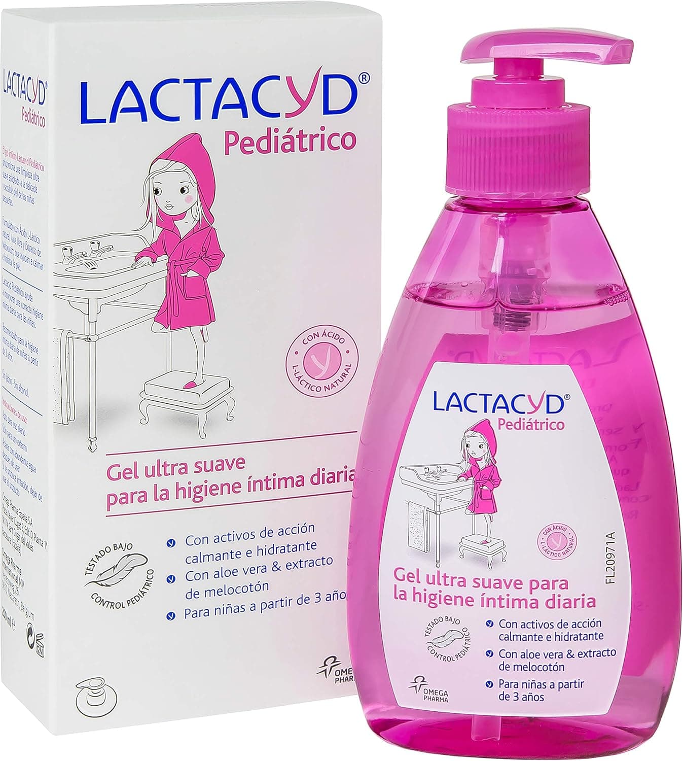 LACTACYD Gel de higiene antima pediátrico para meninas, a partir de 3 anos 200 ml