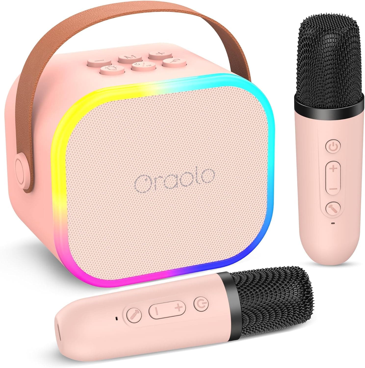 BUGANI Máquina de karaoke com dois microfones sem fios