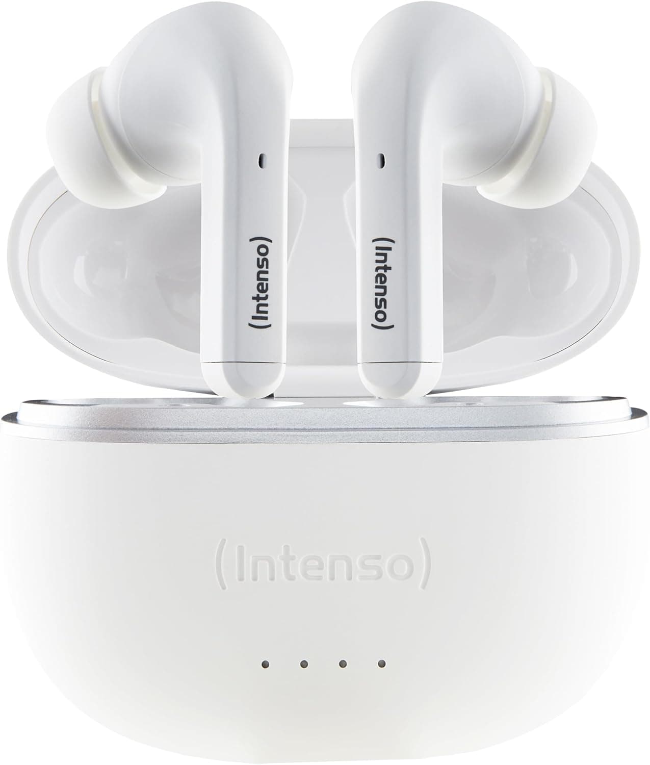 Intenso White Buds T302A | Auriculares sem fios com cancelamento ativo de ruído e até 35 horas de reprodução