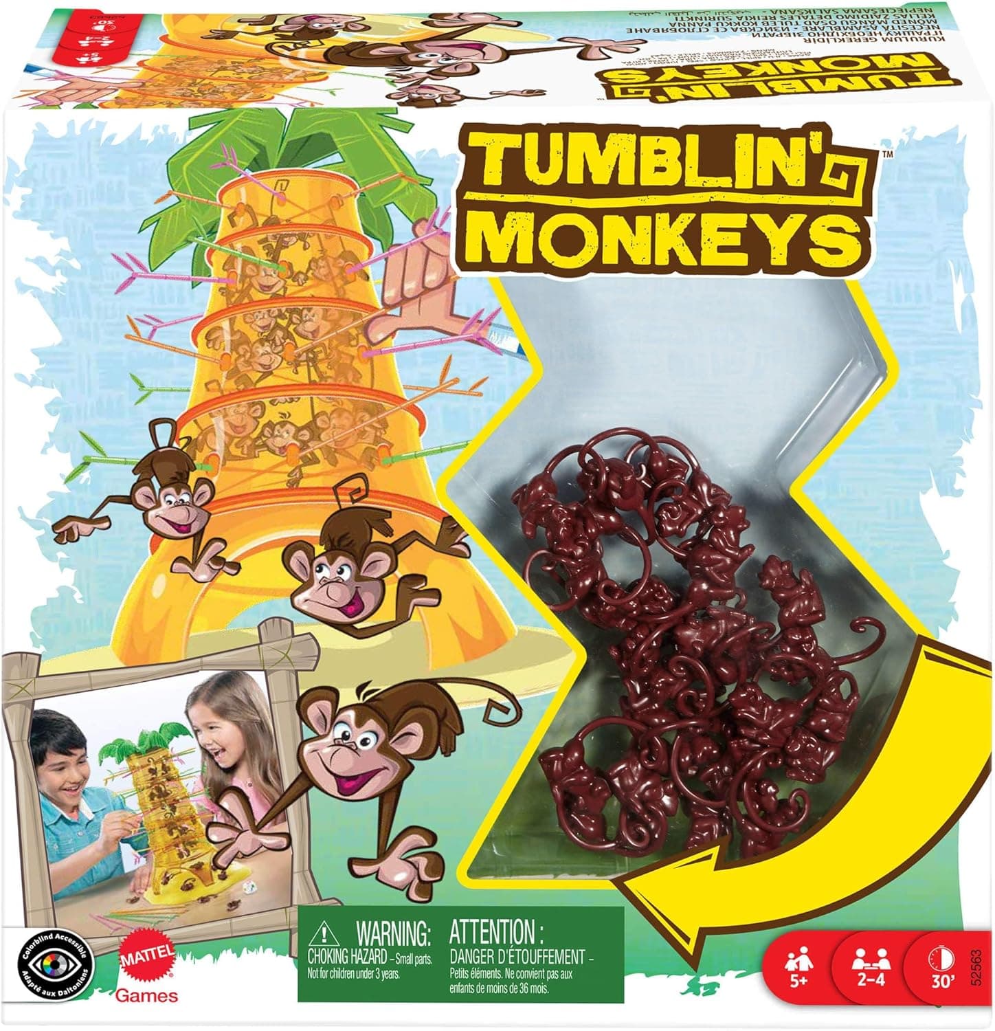Mattel Games 52563 Macacos loucos, jogos de mesa para crianças