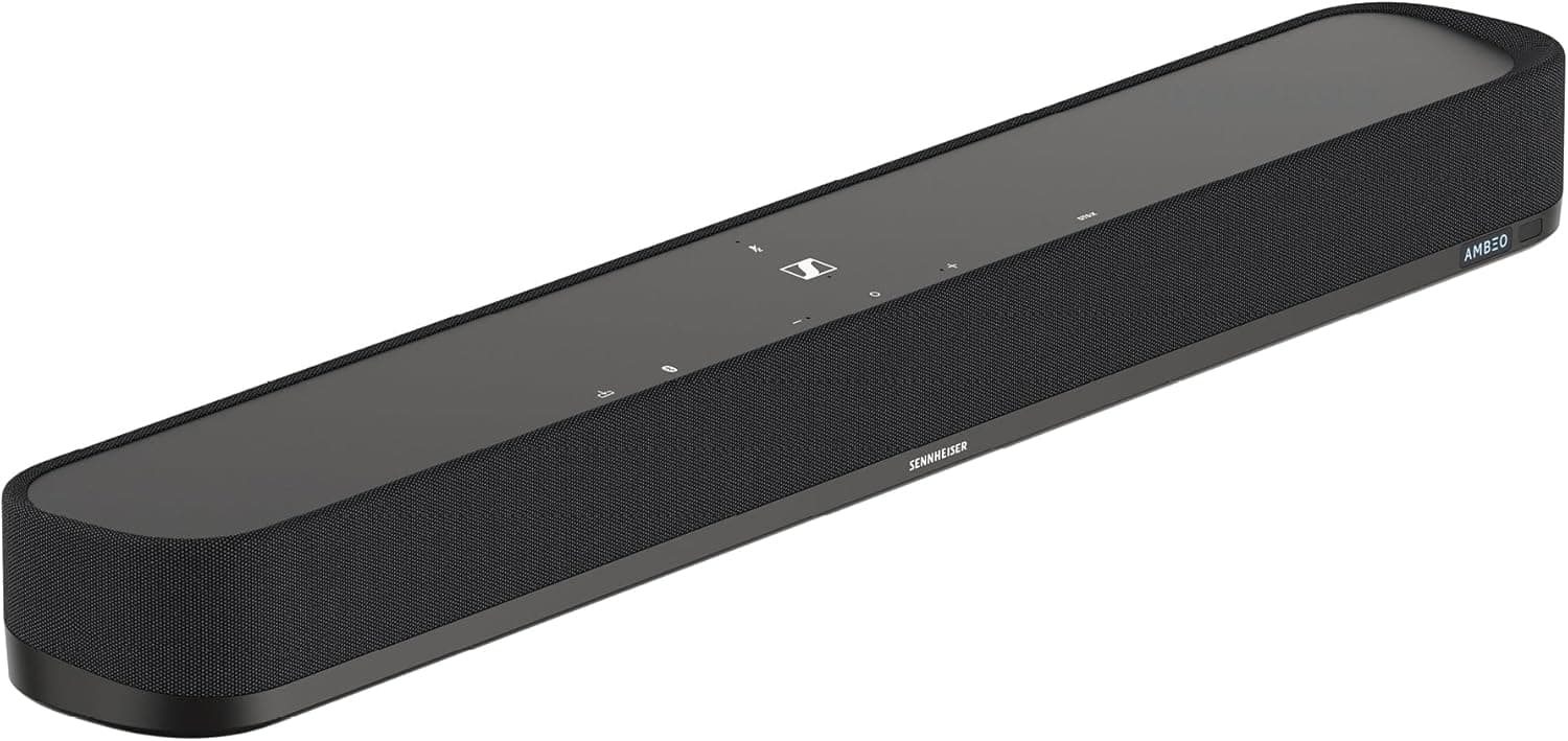 Sennheiser AMBEO Soundbar Mini - áudio 3D envolvente para televisão, filmes e música - dispositivo compacto com potentes funções adaptáveis, conectividade múltipla e uso intuitivo