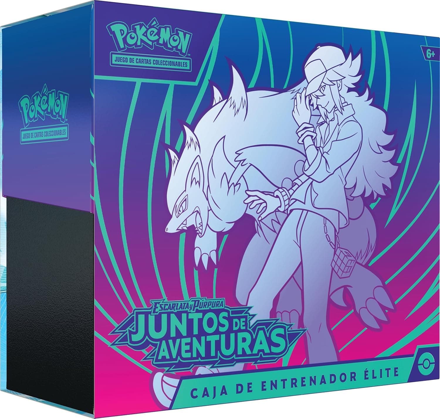 Pokémon Caixa de treinador de elite de scarlate e roxo, conjunto de aventuras de JCC Pokémon (1 carta com ilustração expandida, 9 envelopes de melhoria e acessórios premium)