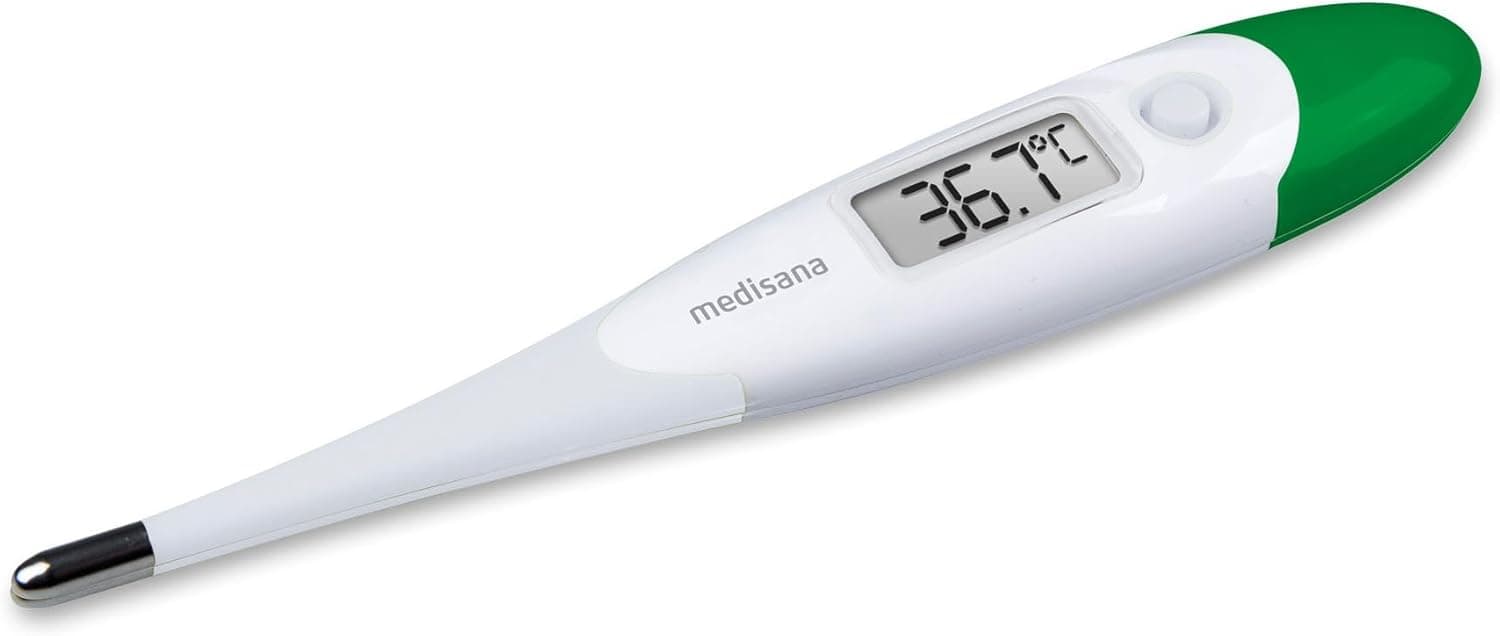 Medisana TM 700 Termómetro clínico digital, termómetro com alarme de febre, resistente à água, rápido e preciso, com prática função de memória, para bebés, crianças e adultos