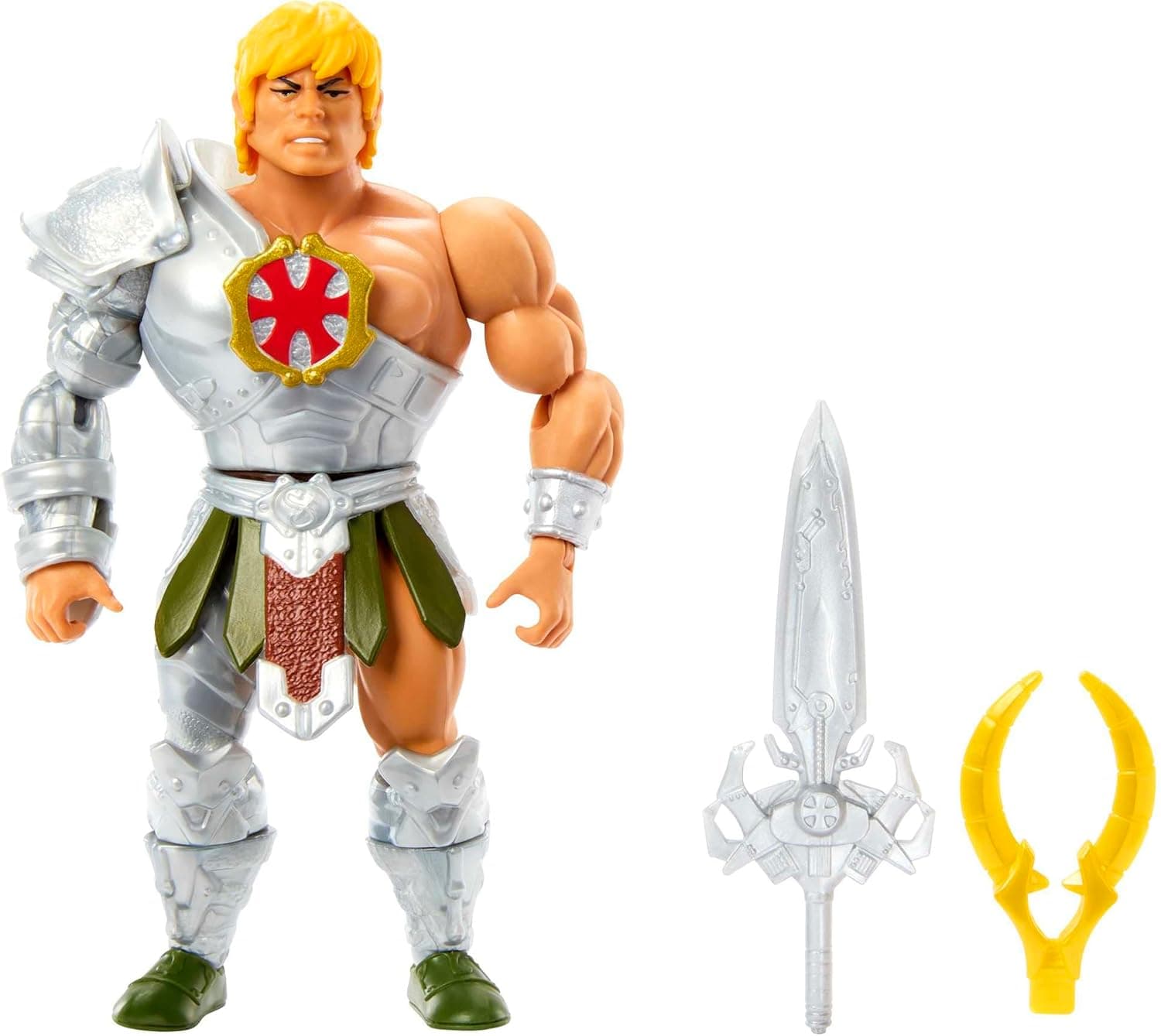 Masters do universo MOTU Origins He-Man armadura cobra figura de ação, brinquedo + 6 anos (Mattel HKM64)