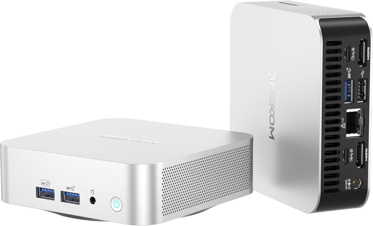 GEEKOM A6 Mini PC, AMD Ryzen 7 6800H, Radeon 680M, 32 GB DDR5, 1 TB SSD, mini computador, Wi-Fi 6E, USB4 x 2, suporte 4 ecrãs 4K, Windows 11 Pro, chassis de metal compacto, Puzzano erto LAN 2.5 5 Gbps