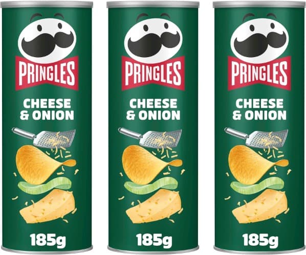 Pringles Cheese & Onion 185 g x 3