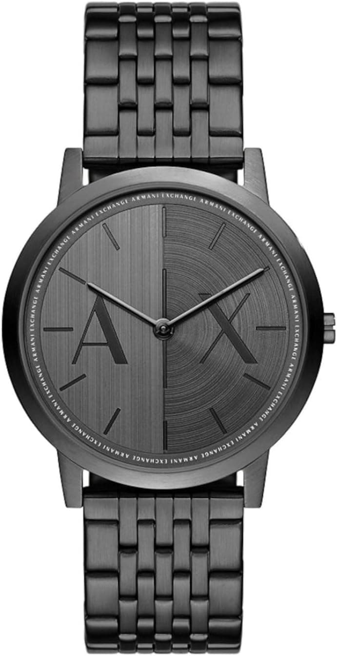 Relógio Armani Exchange para Homem, Movimento de Quartzo com Dois Ponteiros e Tamanho da Caixa de 40 mm com Bracelete em Aço Inoxidável ou Pele
