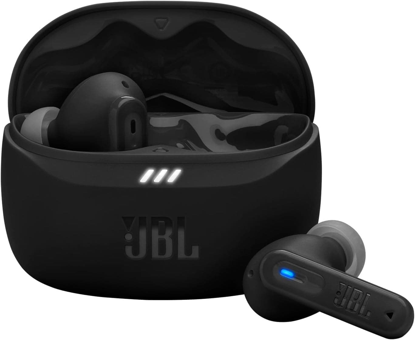 JBL Tune Beam 2, auriculares sem fios com cancelamento de ruído e Bluetooth, até 48 horas de autonomia, IP54 resistentes à água e ao pó, conexão multiponto e design ergonómico, preto
