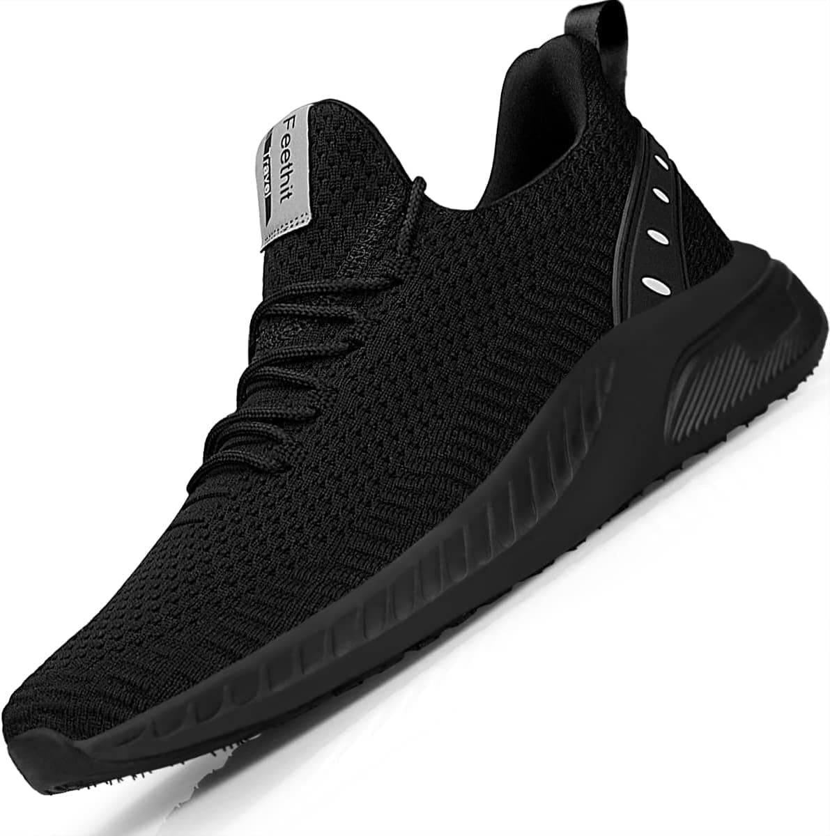 Feethit Sapatilhas de corrida para homem, respiráveis, para corrida, ginásio, desportivas, respiráveis, segurança, trekking, branco