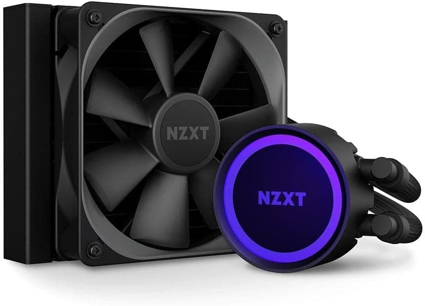 NZXT Kraken 120 - AIO Refrigeração líquida PC para processador de dissipador de calor CPU caixa PC - funcionamento silencioso - LED RGB - ventilador de radiador 120 mm - cor preta - RL-KR120-B1