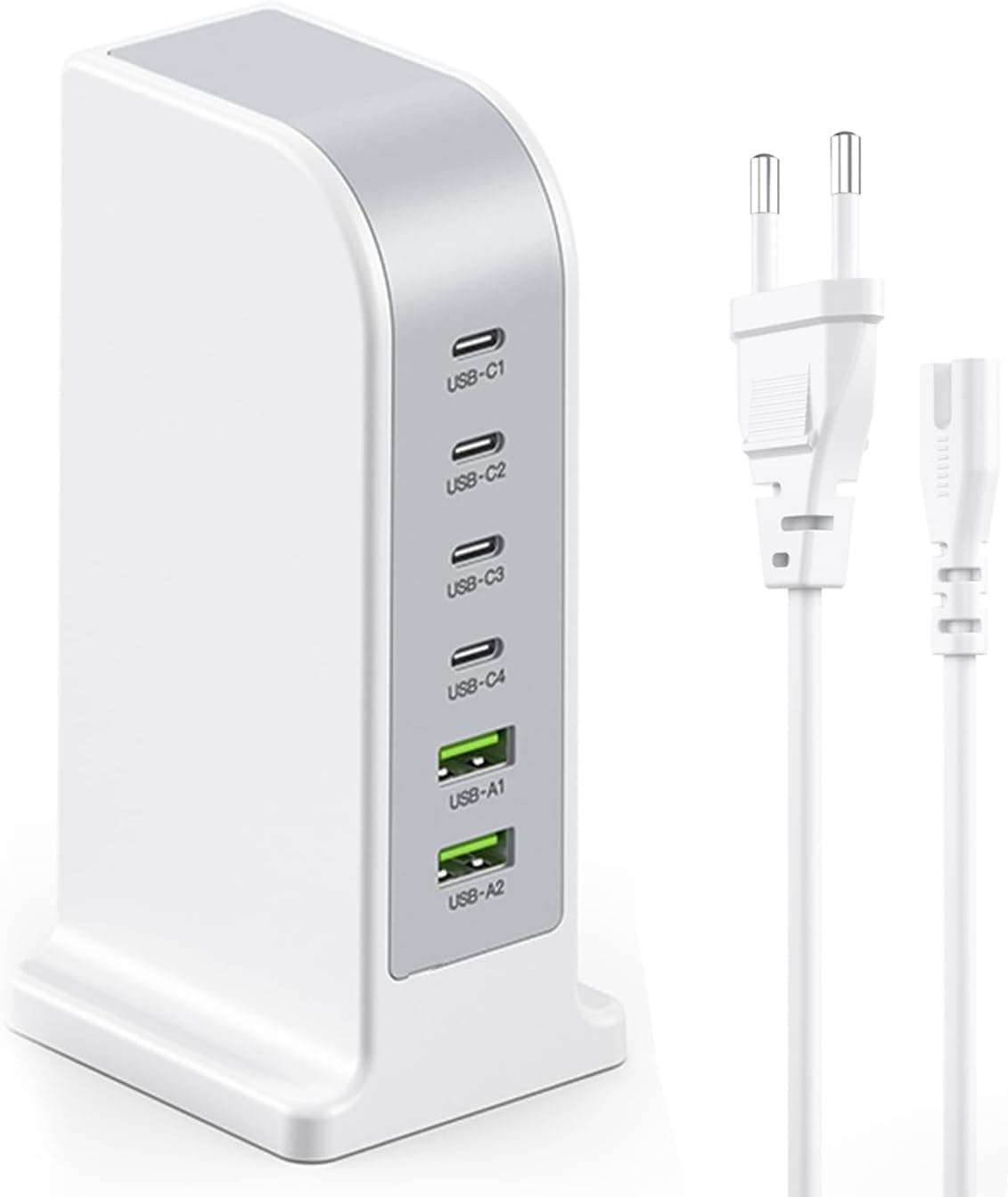 Carregador USB C, carregador USB múltiplo 【4 USB-C 2 USB-A】 tomada múltipla USB, carregador carregamento rápido carregador 100 w para iPhone 15 14 13 12/Samsung S24 Ultra/Google/iPad/Xiaomi/Smartphone