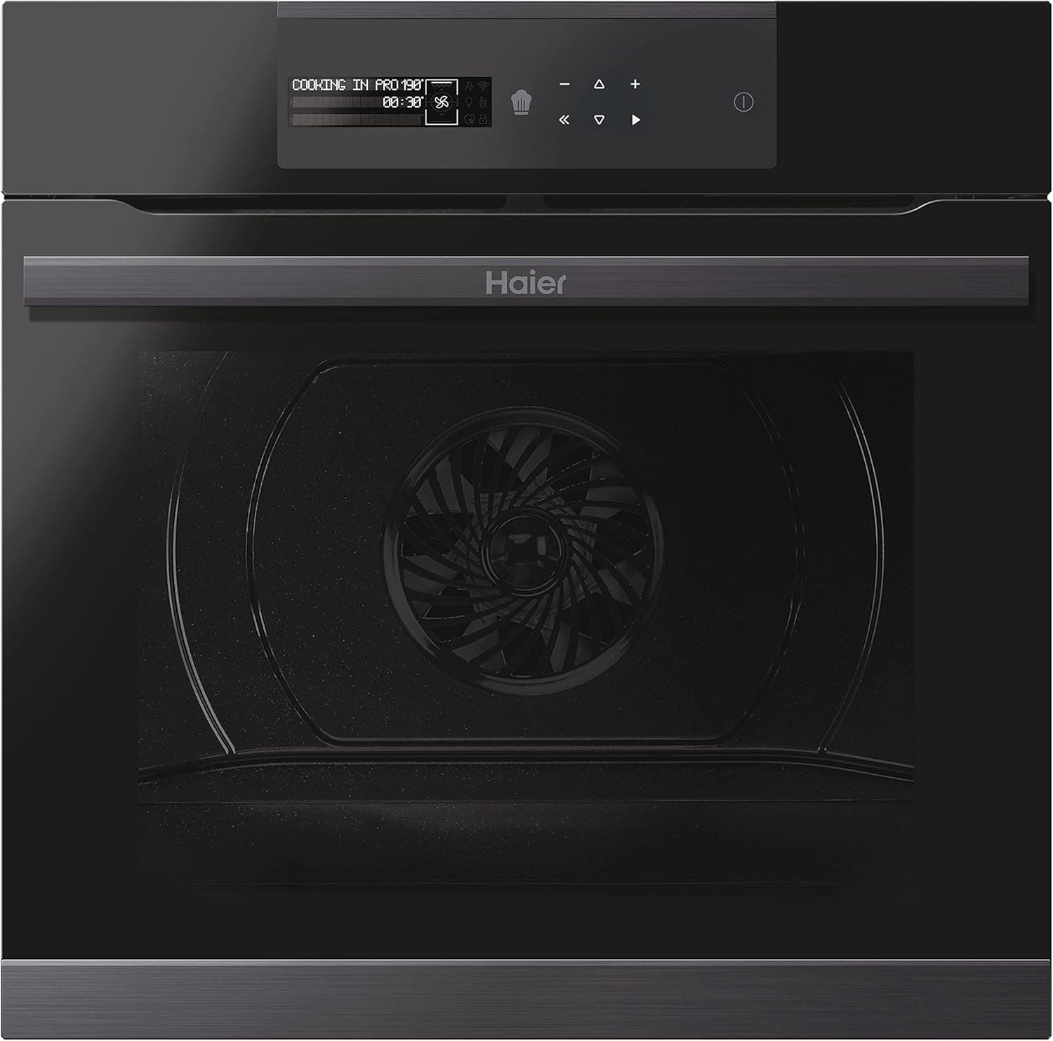 Haier I-Message Series 4 HWO60SM5B5BH- Forno multifunções, limpeza por aquálise e catalisse, conectividade WIFI, capacidade 70L, onda térmica, 12 funções, interface tátil, preto
