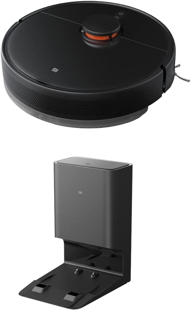 Xiaomi Robot Vacuum-Mop 2 Ultra com sistema laser (LDS), sucção de 4000 Pa, tecnologia 3D, 5200 mAh, base de auto-esvaziamento, Alexa and Google Assistant, preto
