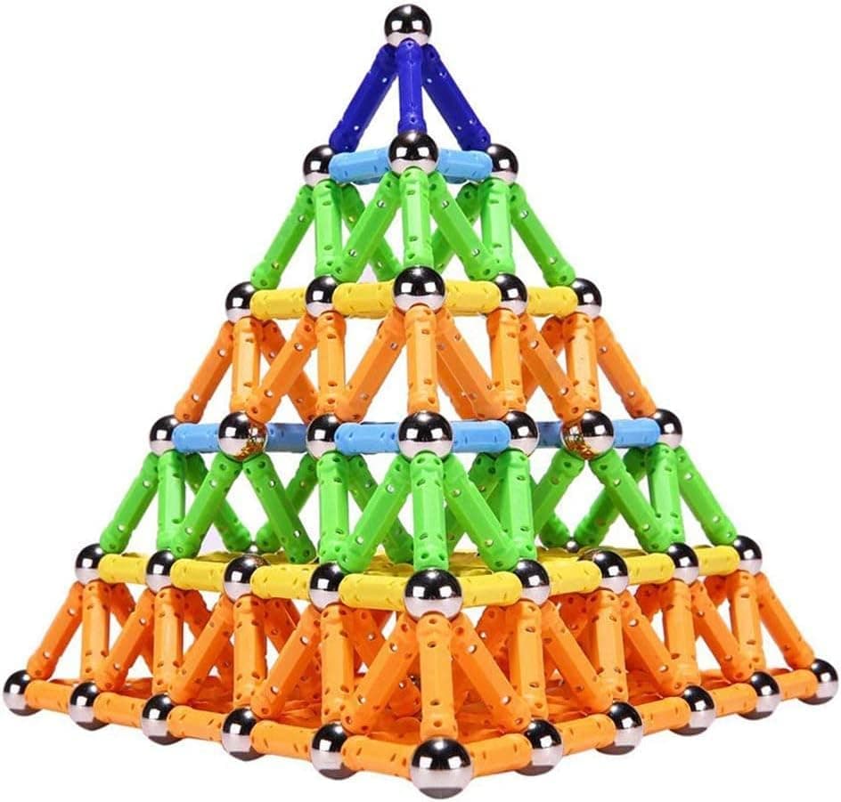 306 peças quebra-cabeças blocos magnéticos, de íman, kit de construção brinquedos educativos para crianças jogando jogo empilhável com tijolos e paus magnéticos