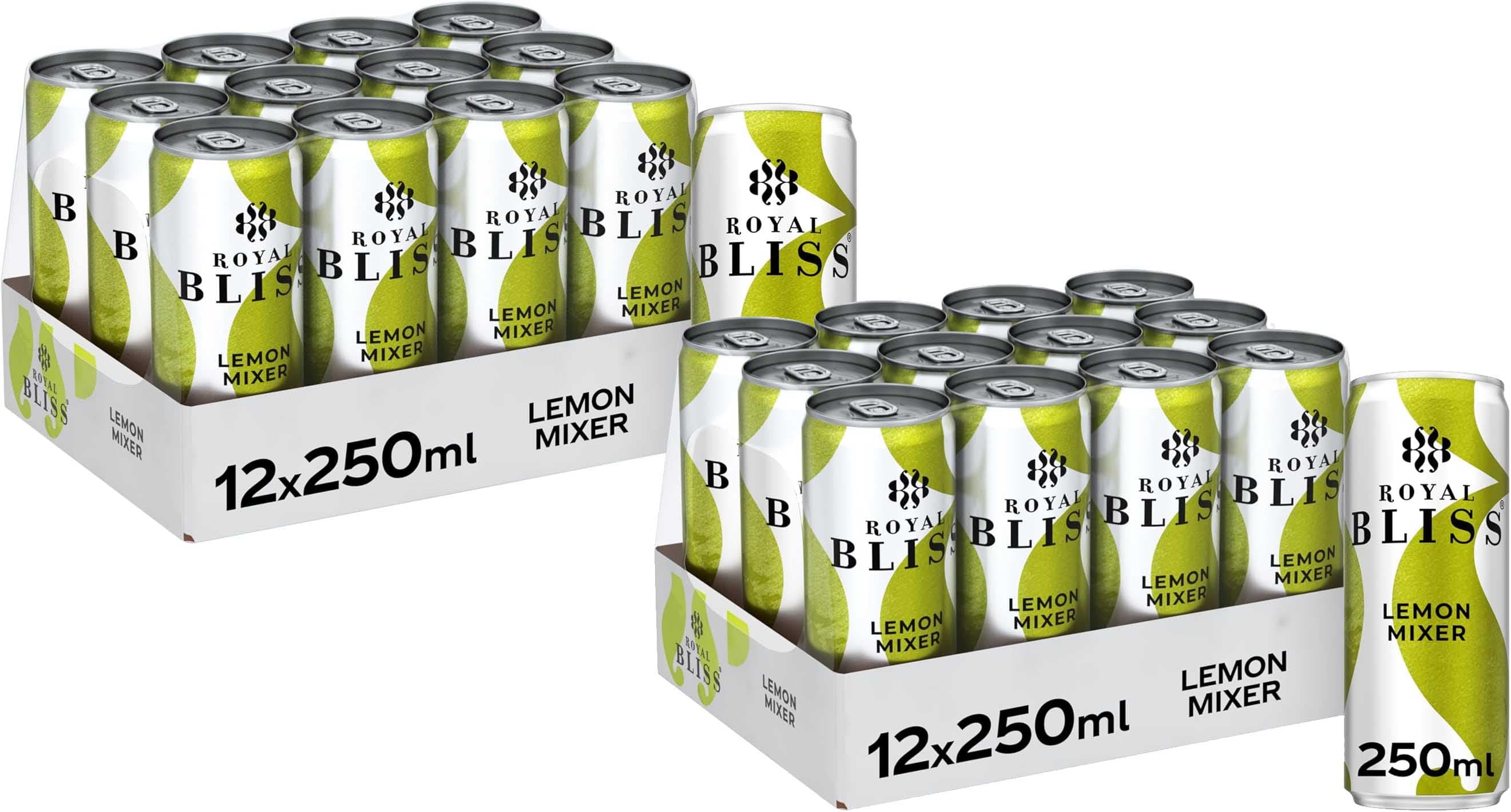 Royal Bliss Lemon Mixer Tonic, lata de 250 ml, embalagem de 12