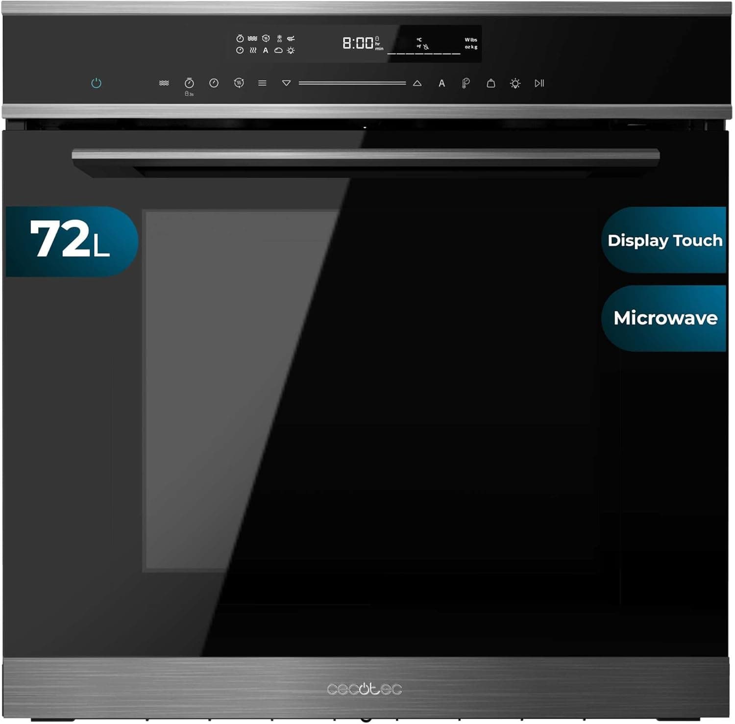 Cecotec Bolero Hexa MWO706000 | Micro-ondas de encastrar 2880 W 72 L com 13 funções e temporizador eletrónico