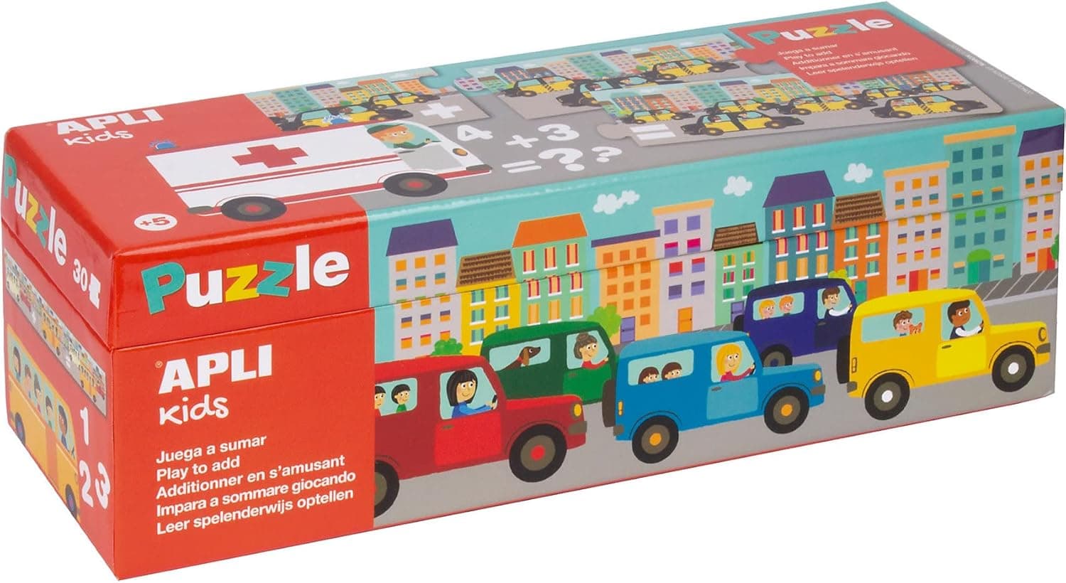 Puzzle apli kids somas transportes 30 peças