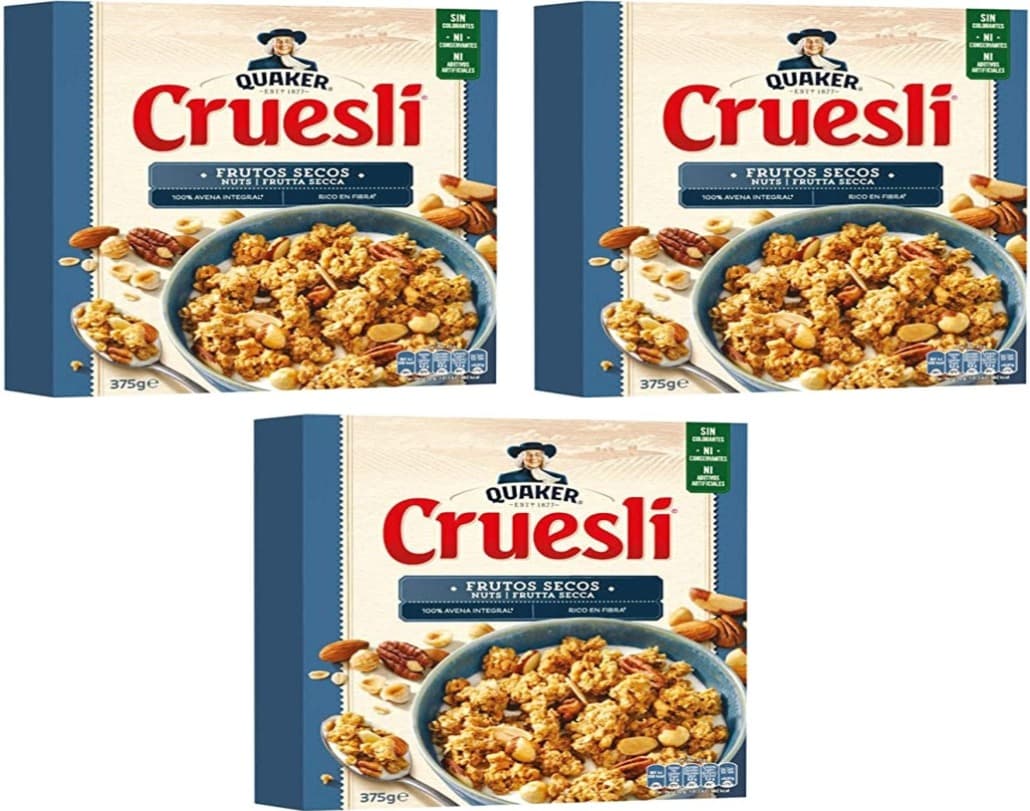 Quaker Cruesli Nuts, 375 g x 3