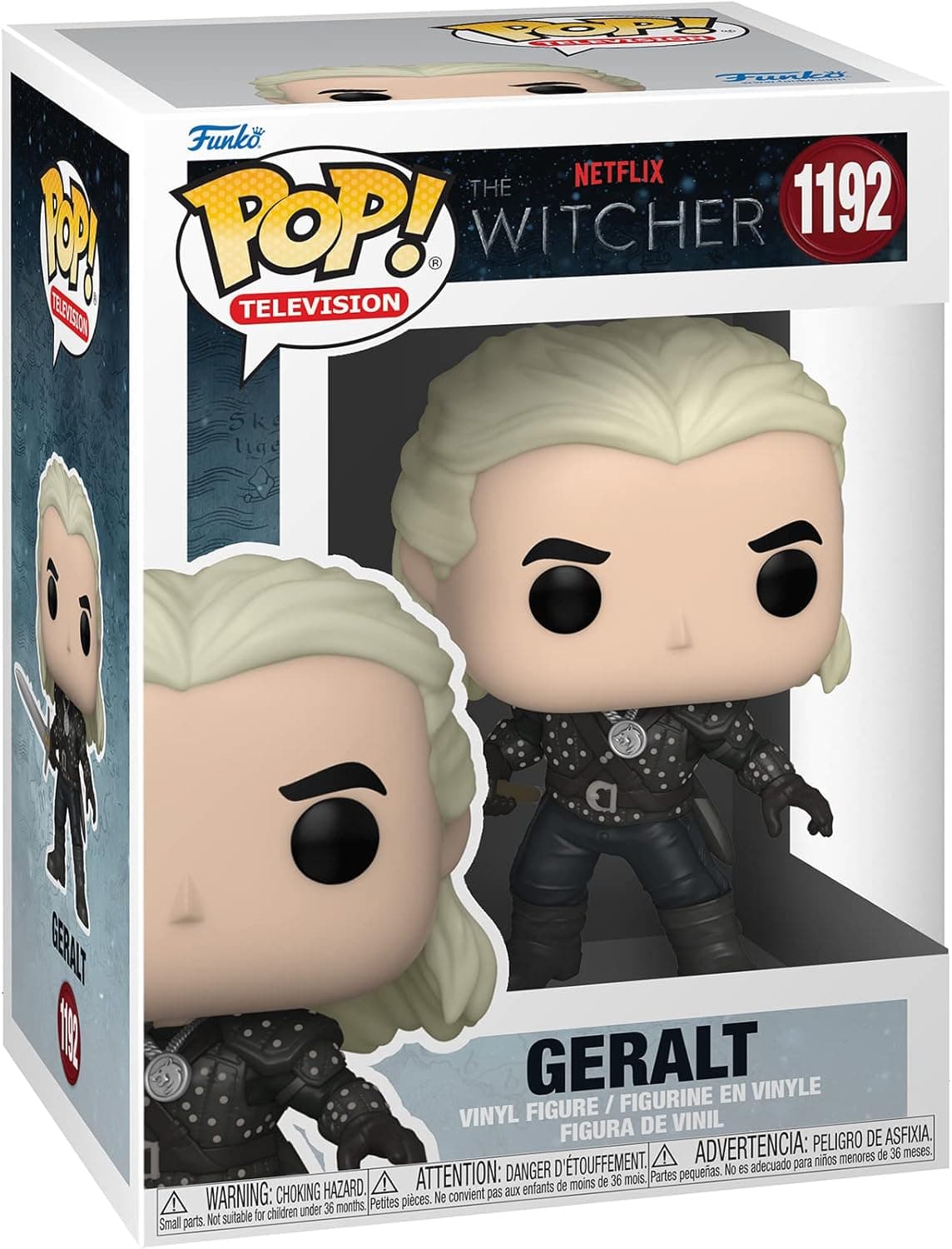 Funko Pop! TV: Witcher - Geralt - 1/6 de probabilidades de obter a variante Chase - The Witcher - o feiticeiro - figura de vinil colecionável - ideia de presente- Mercadoria oficial - Fãs de TV