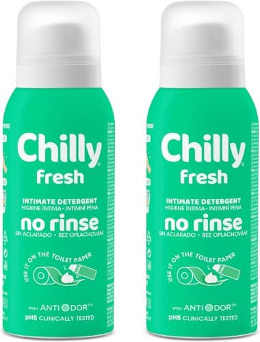 Chilly, cuidados e higiene pessoal em espuma sem enxaguar Fresh 100 ml x 2