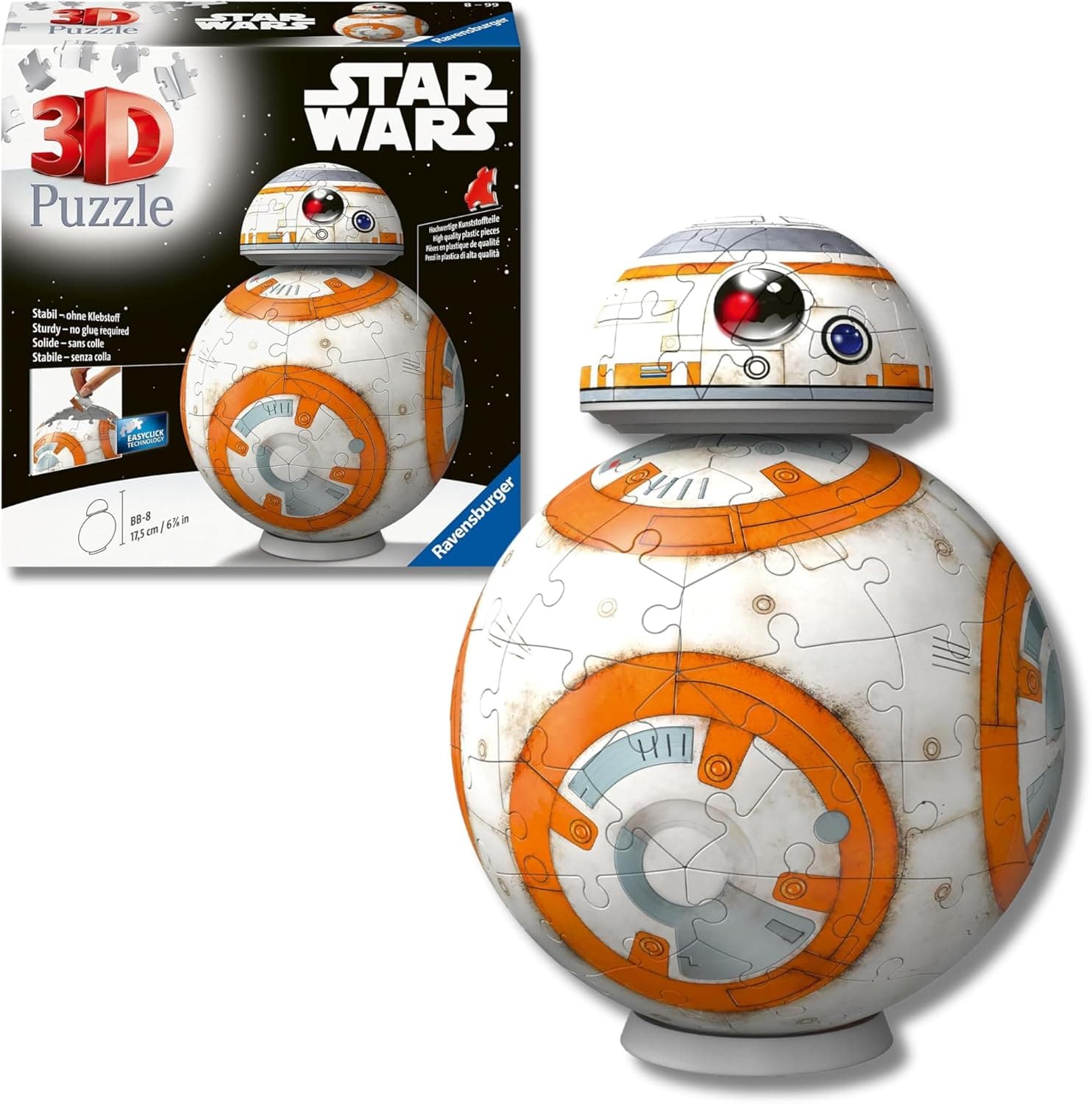 Ravensburger BB8 Star Wars | Puzzle 3D com 99 peças para crianças a partir dos 8 anos