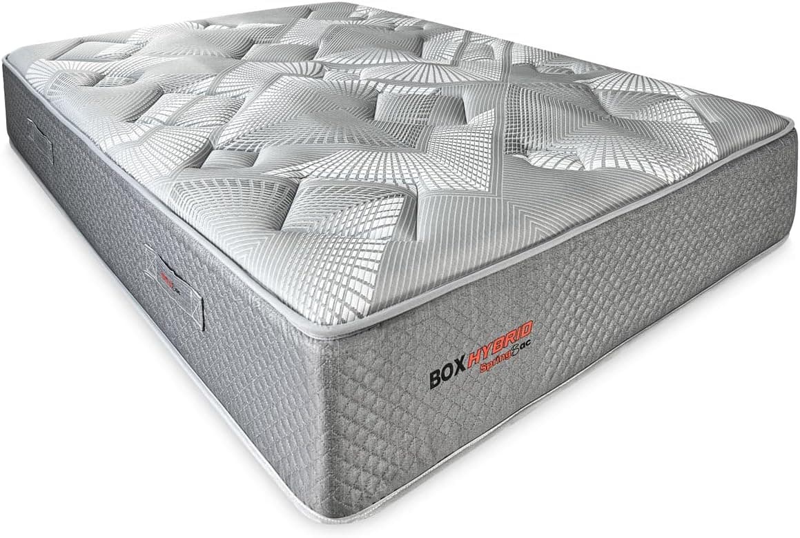Duérmete Online - Colchão viscoelástico híbrido Box Hybrid com núcleo de molas levantadas, conforto ideal, espessura de 26 cm, firmeza intermediária, antiácaros antibacteriano e hipoalergénico 90 x 190 cm