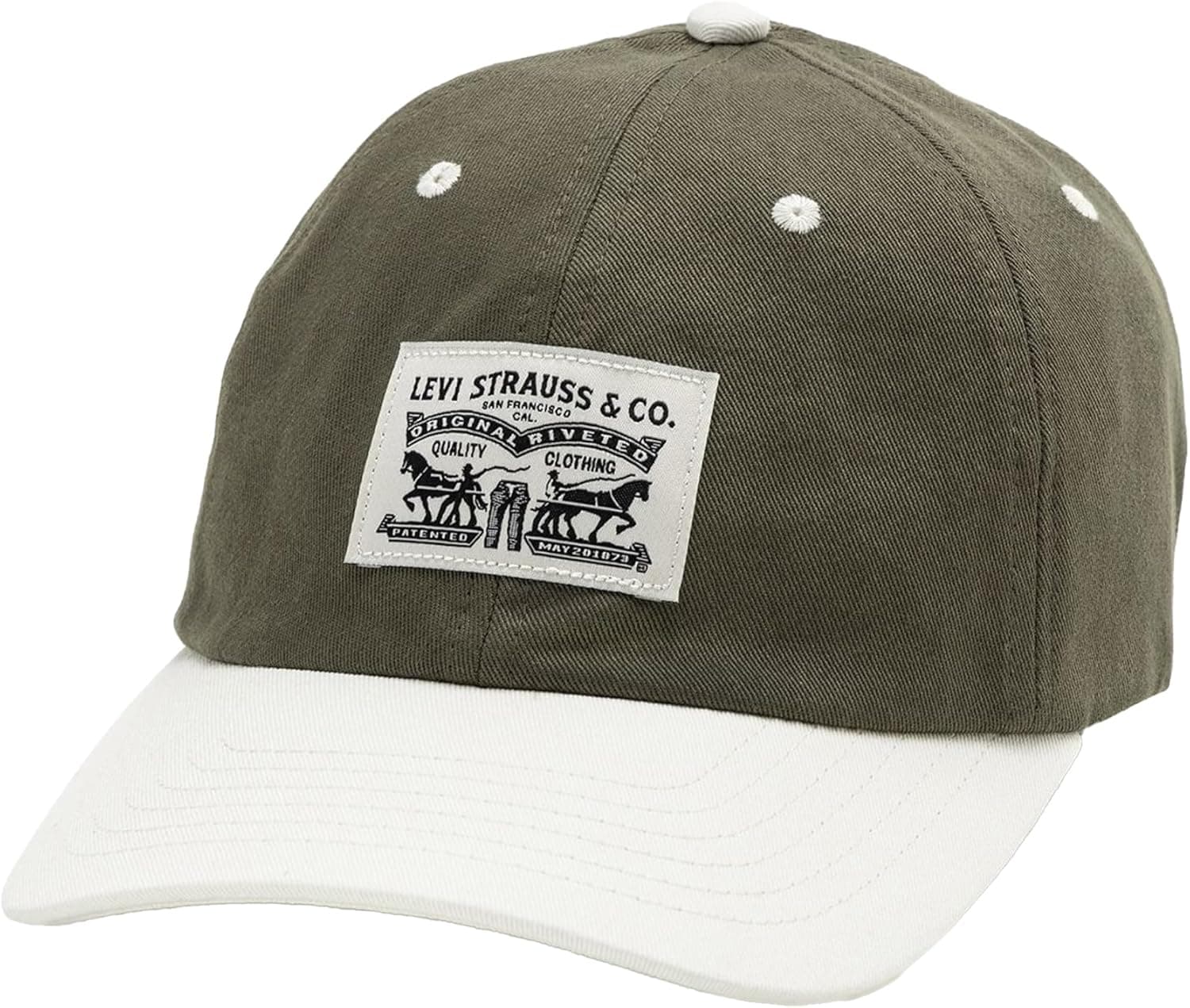 Levi's Levi s Relaxed Dad Heritage Cap, verde, um para homem