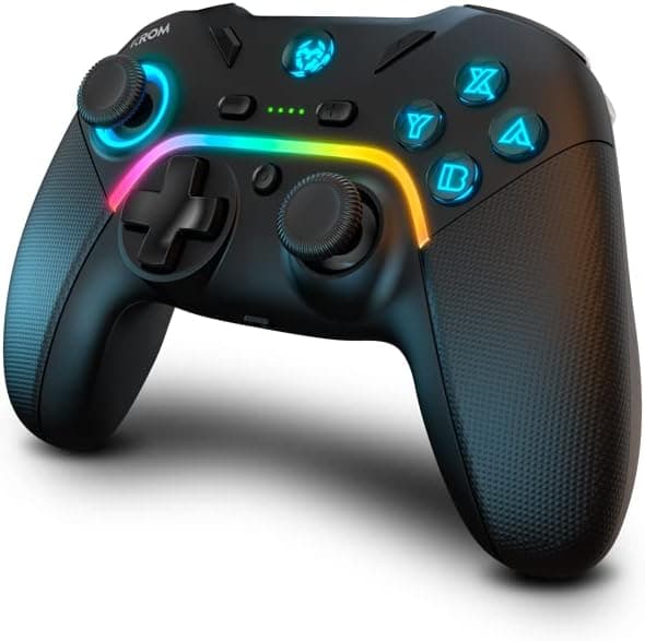 KROM KAYROS | Comando wireless com botões configuráveis, macros e LEDs RGB para PC, Switch e smartphones
