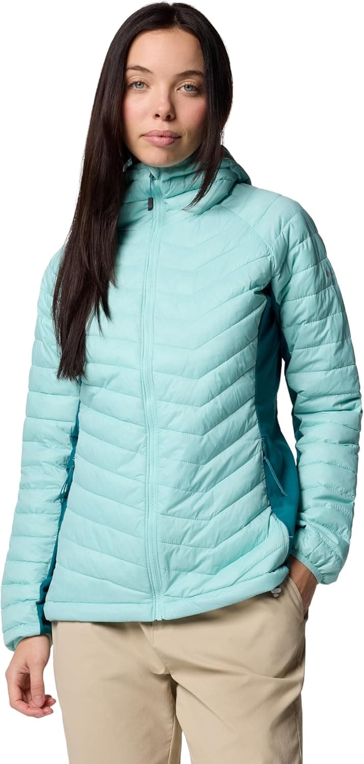 Columbia Powder Pass 2 Hybrid Hooded Jacket casaco acolchoado com capuz para mulher