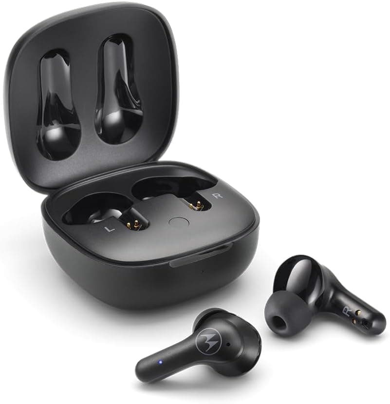 Motorola Moto Buds 135 | Auriculares intraurais Bluetooth 5.2 resistentes à água com 18 horas de autonomia