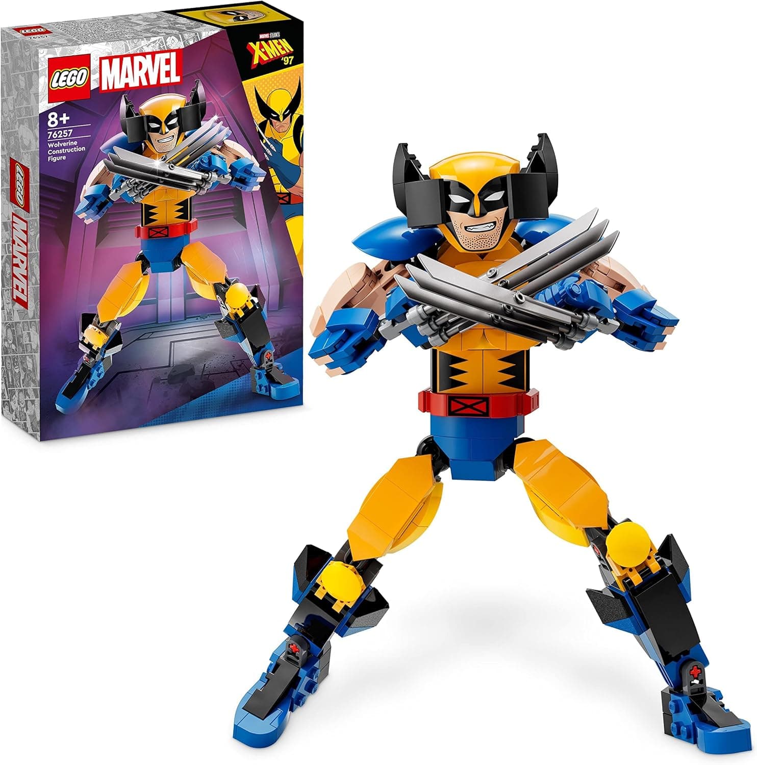 LEGO 76257 Marvel Wolverine figura para construir, conjunto brinquedo de ação X-Men com 6 garras, joga e expõe a coleção de super-heróis ícónicos. Para meninos e meninas acima de 8 anos