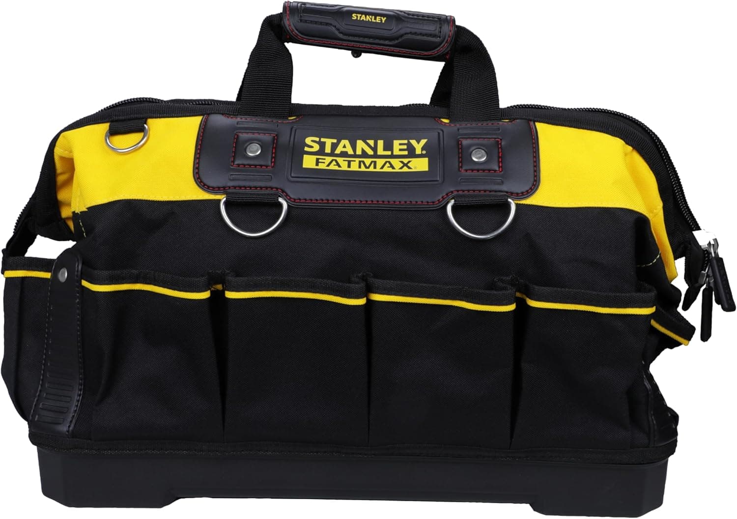 STANLEY FATMAX Saco de ferramentas 49 x 26 x 10 cm, base rígida e resistente à água com alça sólida para o ombro, pega de borracha, elástico para ferramentas, 1-93-950