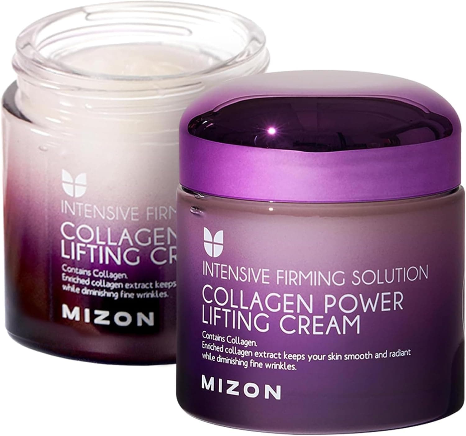[Mizon] Creme Power Lifting de colagénio (75 ml) hidratante intensivo com 75% de extrato de colagénio marinho, cosmético coreano (Collagen Power Lifting Cream)