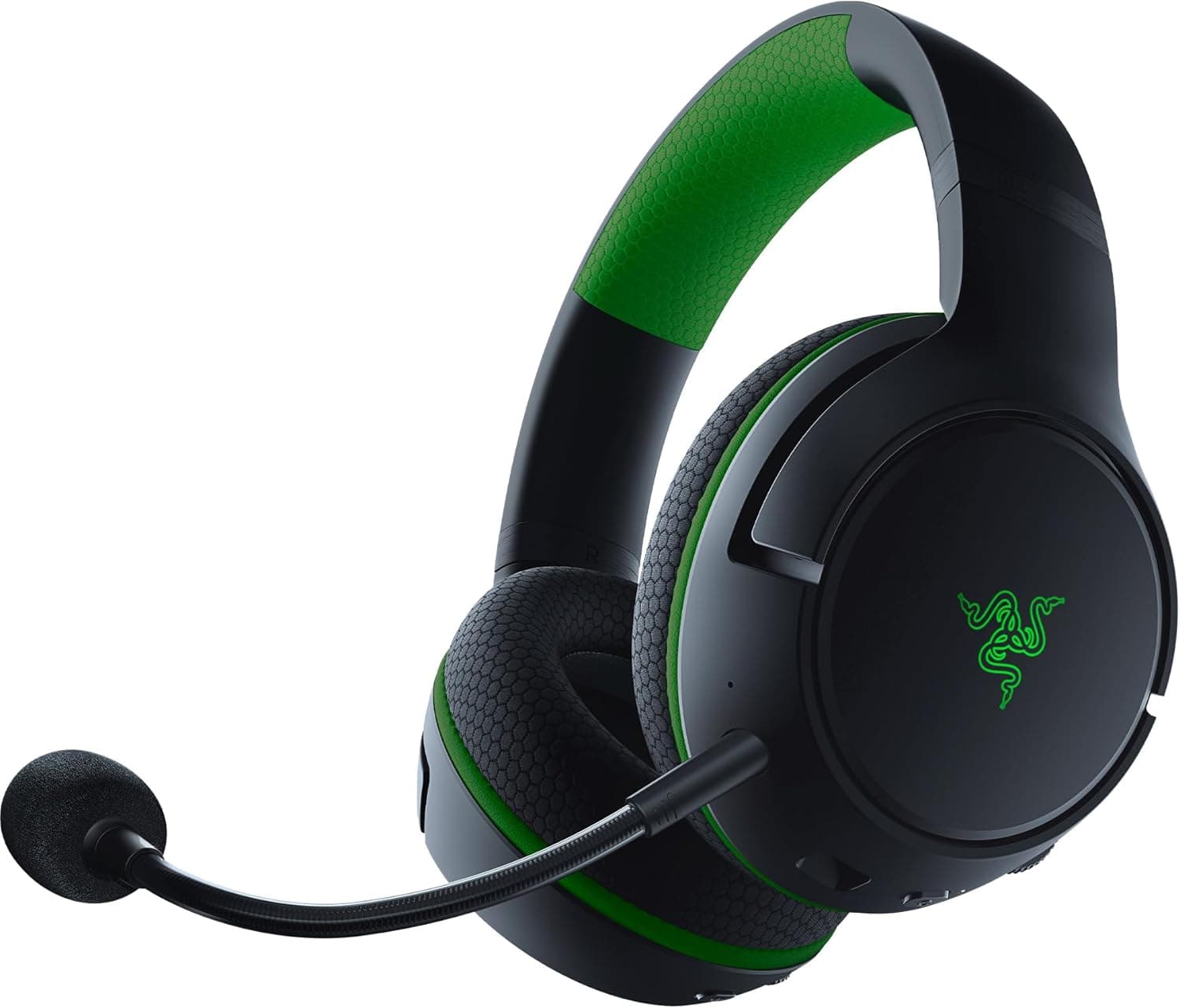Razer Kaira Pro Auriculares Wireless para jogos de telemóvel Xbox e Xbox Series X (diafragmas de titânio de 50 mm, Triforce, microfone supercardióide HyperClear, microfone móvel) preto e verde