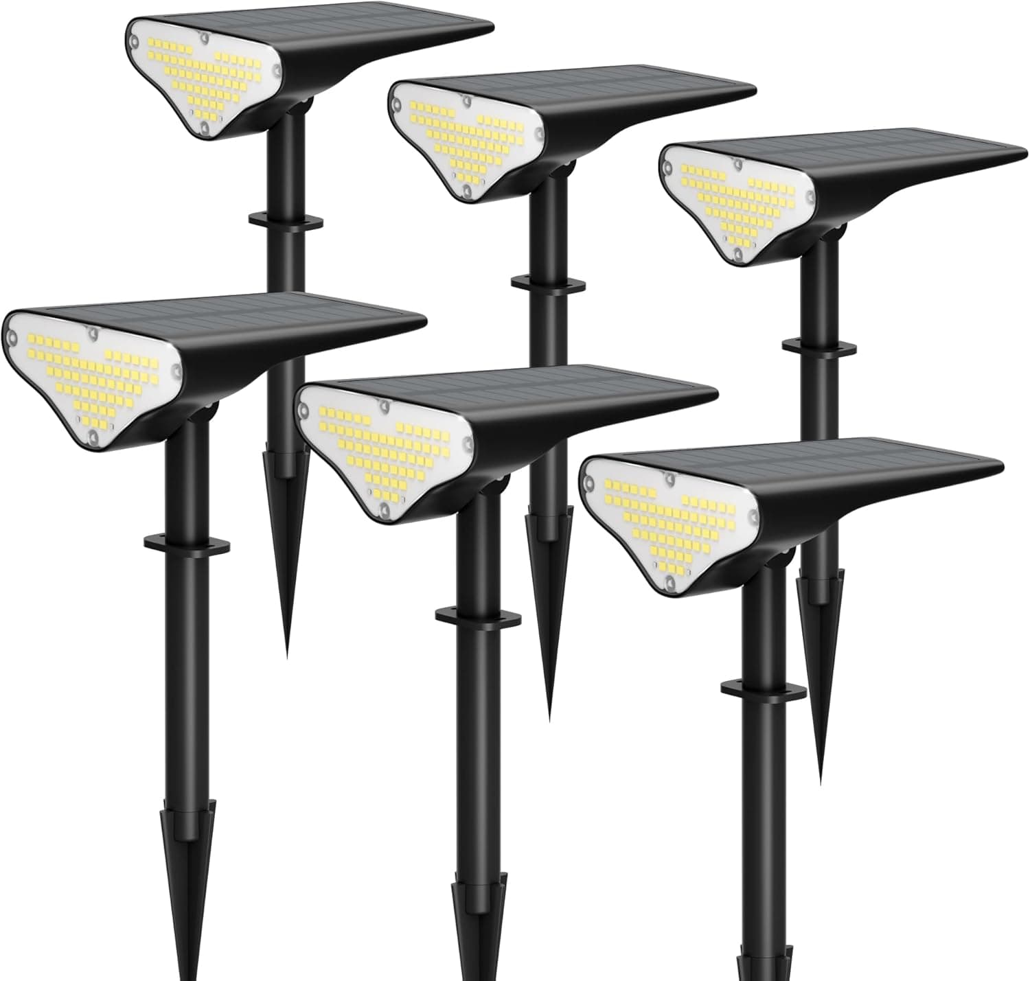 Zalap Luzes solares ao ar livre, focos solares LED de exterior de movimento, 3 modos de brilho IP65 impermeável focos de energia solar, luz solar externa, para exteriores paisagem / jardim