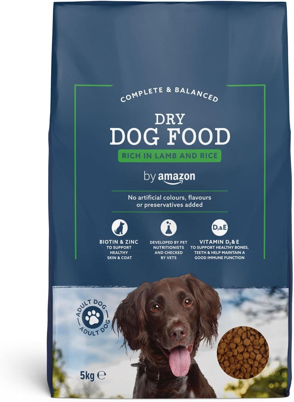 Marca Amazon – Solimo – 5KG Comida seca completa para cães adultos
