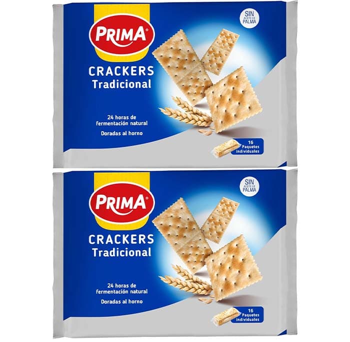 Prima Crackers sabor tradicional 500 g x 2