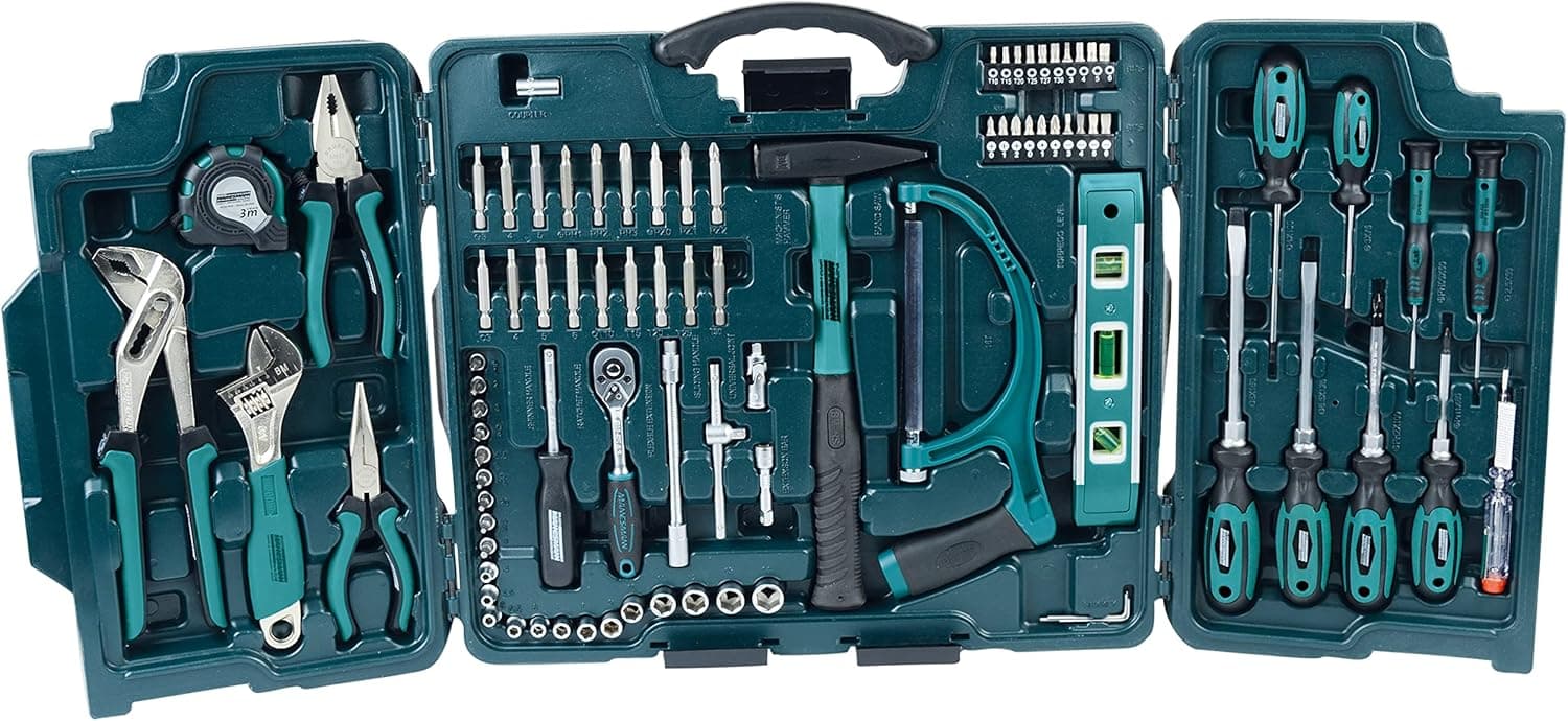 Mannesmann M29085 Conjunto de ferramentas universal com caixa de ferramentas extensível