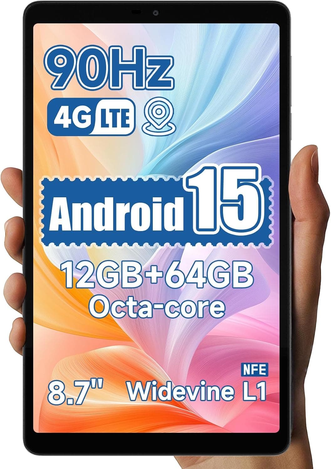 ALLDOCUBE iPlay 60 Mini Tablet Android 15 Octa Core Tablet de 8 polegadas - 12 GB + 64 GB expansível para 512 GB - Ecrã IPS de 8,7 polegadas, 400 Nits de 90 Hz, Widevine L1 Netflix, LTE+WiFi, GPS e 2