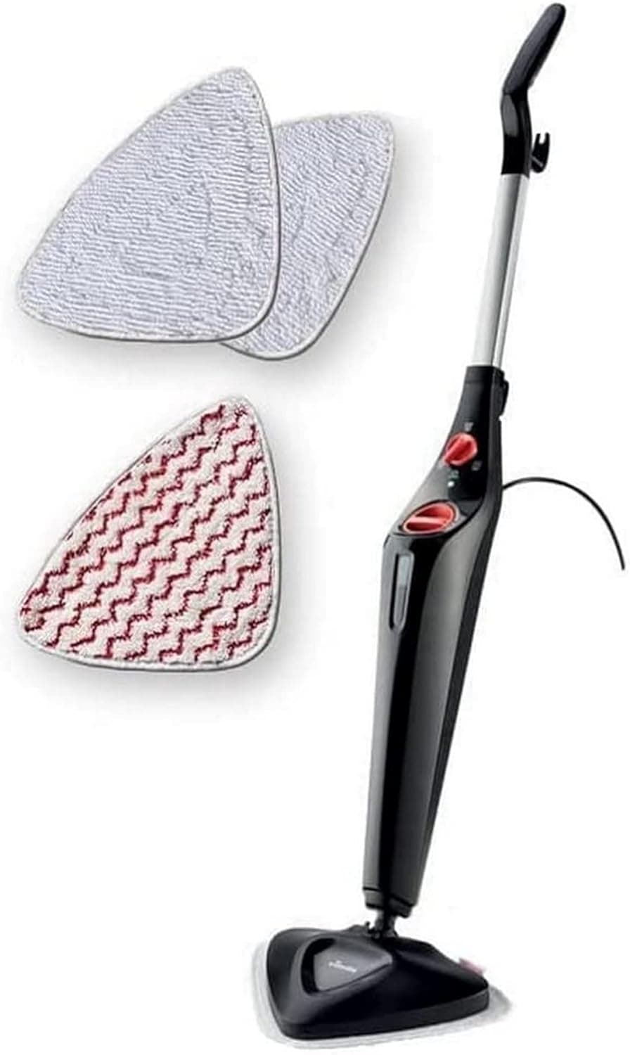 Vileda Steam PLUS Recarga Power Pad, roupa a vapor para uma limpeza mais higiénica, elimina 99,9% de bactérias, ideal para tapetes e carpetes, adequado para todos os tipos de solos