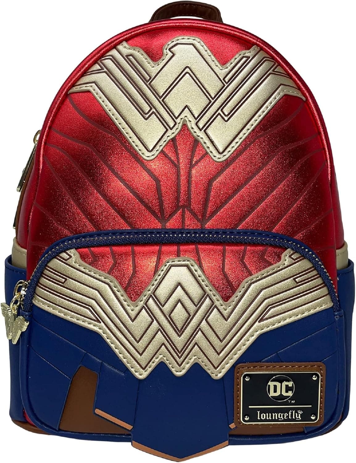 Loungefly Wonder Woman DC Comics | Mochila de ombro com duplas alças inspirada na super-heroína