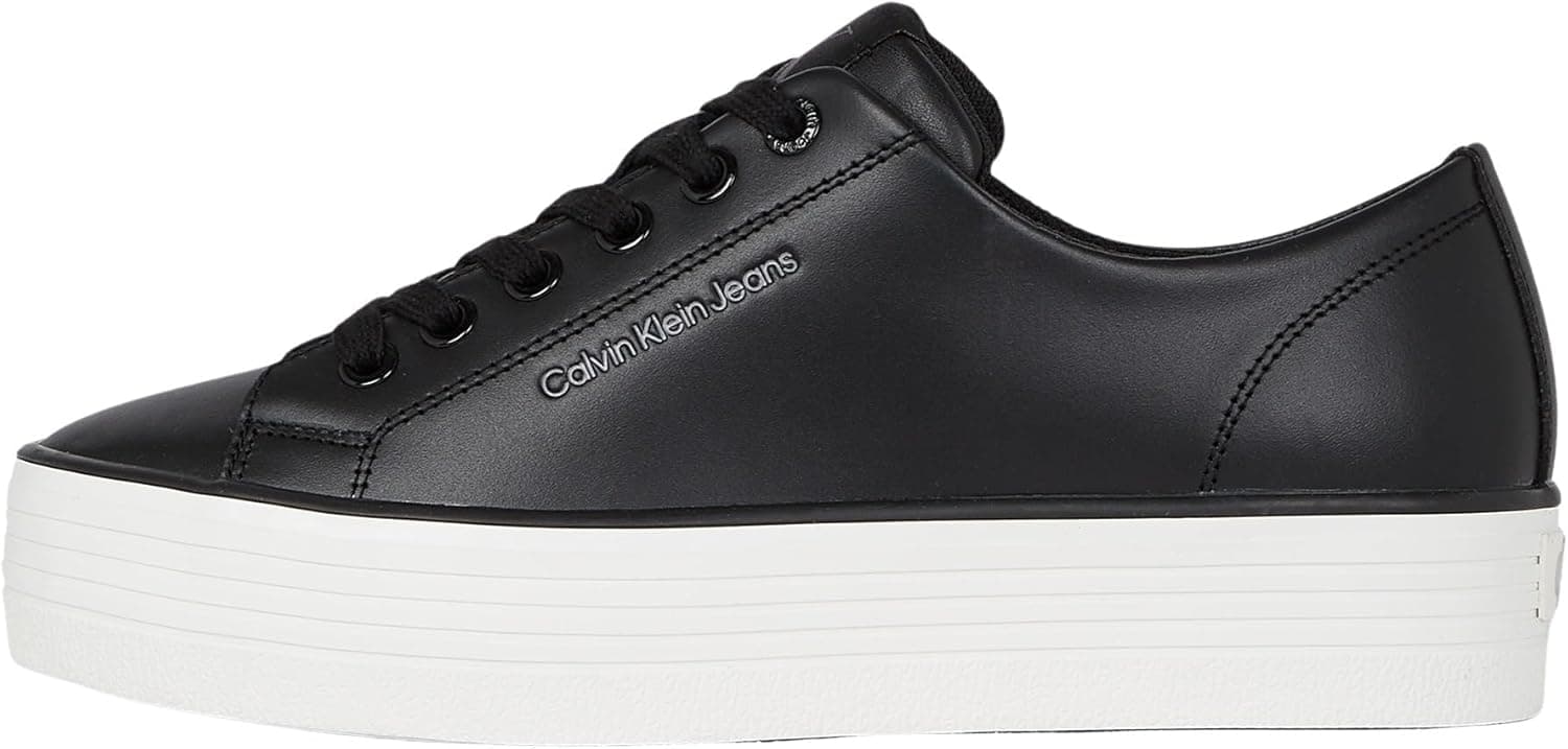 Calvin Klein Bold Vulc Flatf Low | Sapatilhas casuais para mulher em preto e branco