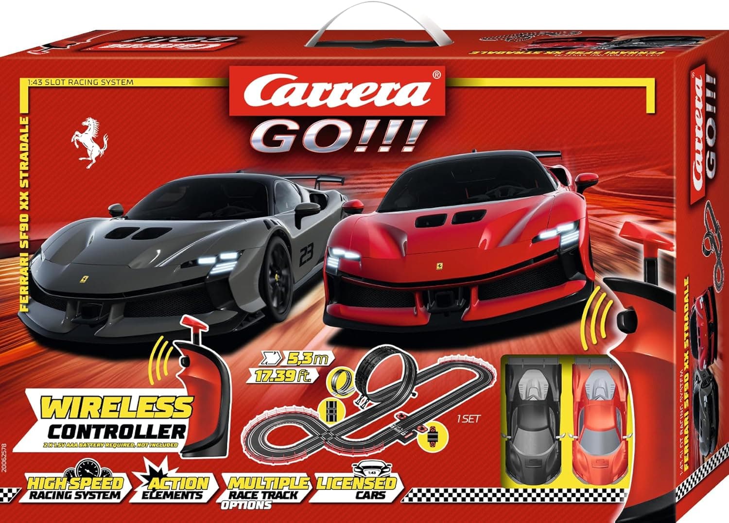 Carrera - 20062578 GO Potência do supercarro Ferrari, sem fios
