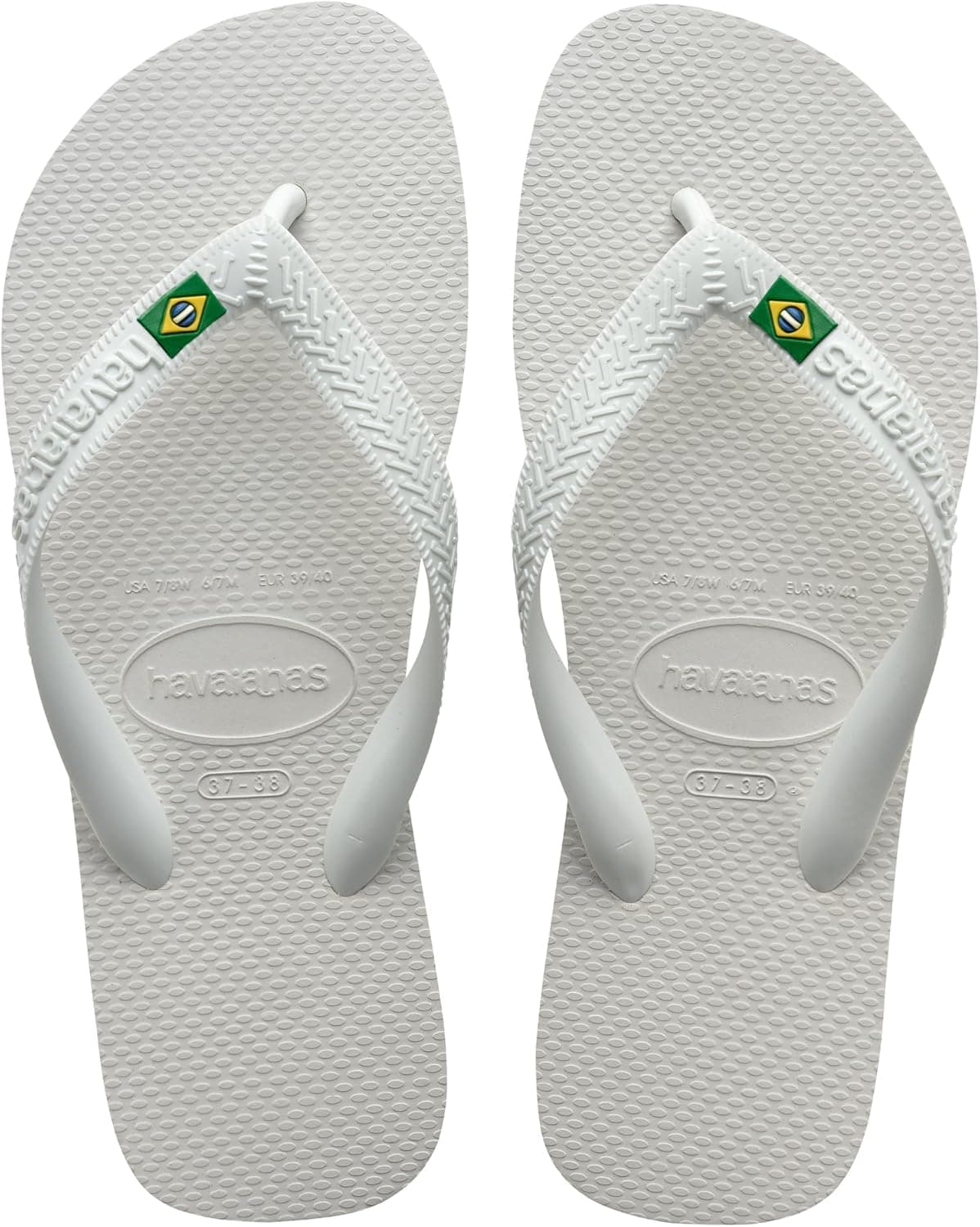 Havaianas Top Brasil | Chinelo unissexo de borracha com bandeira do Brasil, sola antiderrapante, leve e durável, ideal para dia a dia